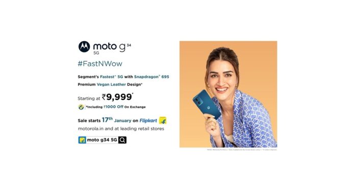 motorola-launches-moto-g34-5g-–-the-segment’s-fastest-5g-phone-with-snapdragon-695-5g-processor,-premium-vegan-leather-design