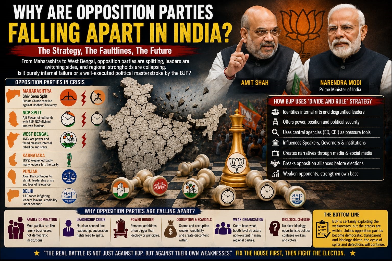 India’s fragmented opposition: Is BJP winning elections or reshaping the political battlefield?