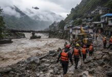 Nepal–Tibet floods leave 392 dead as nearly 290 Indians remain out of contact Rescue workers search a flood-damaged Himalayan settlement beside a swollen river in Nepal