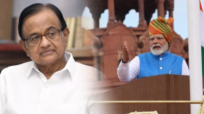 Congress leader P Chidambaram responding to Prime Minister Narendra Modi’s Red Fort speech
