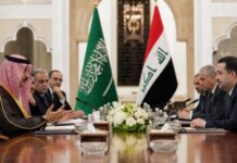 Saudi intelligence chief meets Iraqi PM, renews invitation to Riyadh Saudi intelligence chief Khalid Al-Humaidan meeting Iraqi Prime Minister Ali al-Zaidi in Baghdad